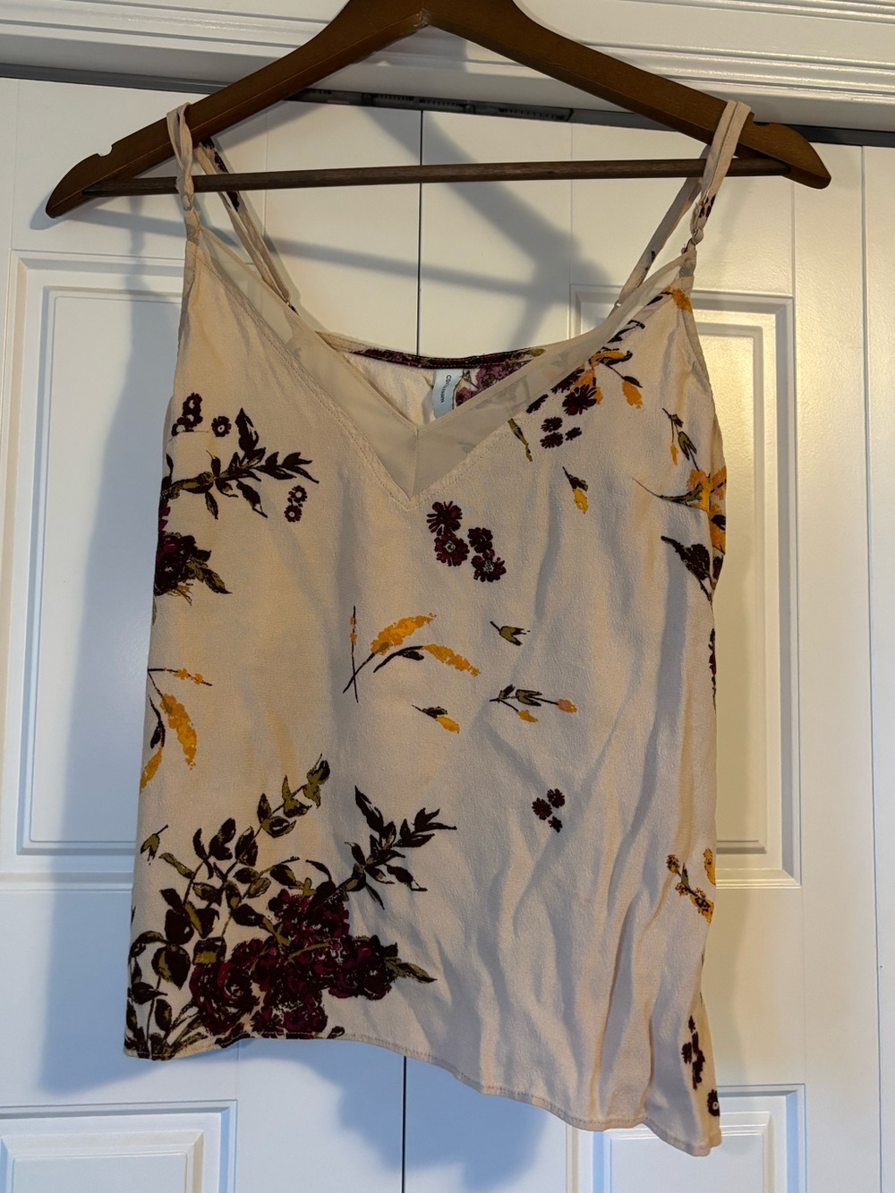 Gentle Fawn, blush pink floral flowy blouse